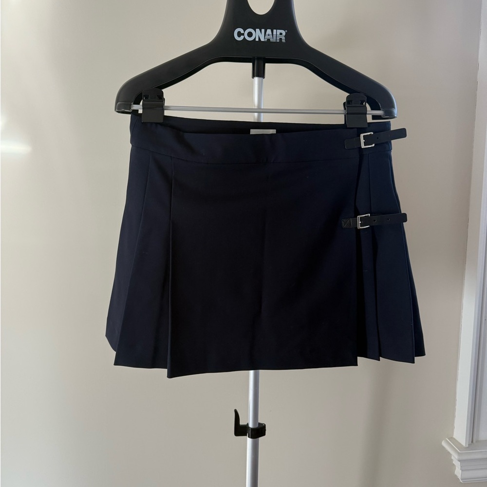 Sunday Best Navy Pleated Mini Skirt